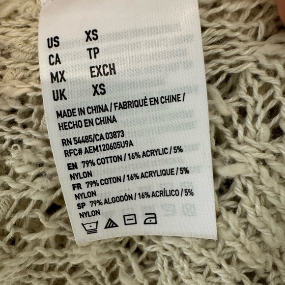 American Eagle Open Crochet Cardigan Size XS - Picture 7 of 7